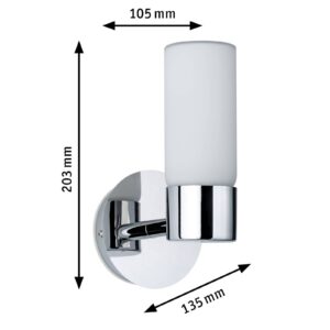 Svítidlo Paulmann chrom/satinovaný kov/sklo