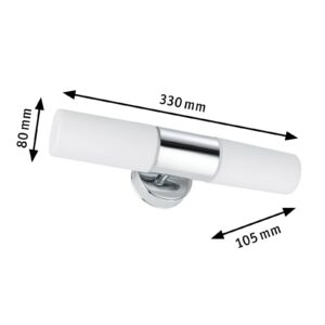 Svítidlo Paulmann chrom/opálová kov/sklo