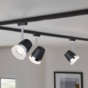 Svítidlo Paulmann černá matná/chrom kov/plast/sklo