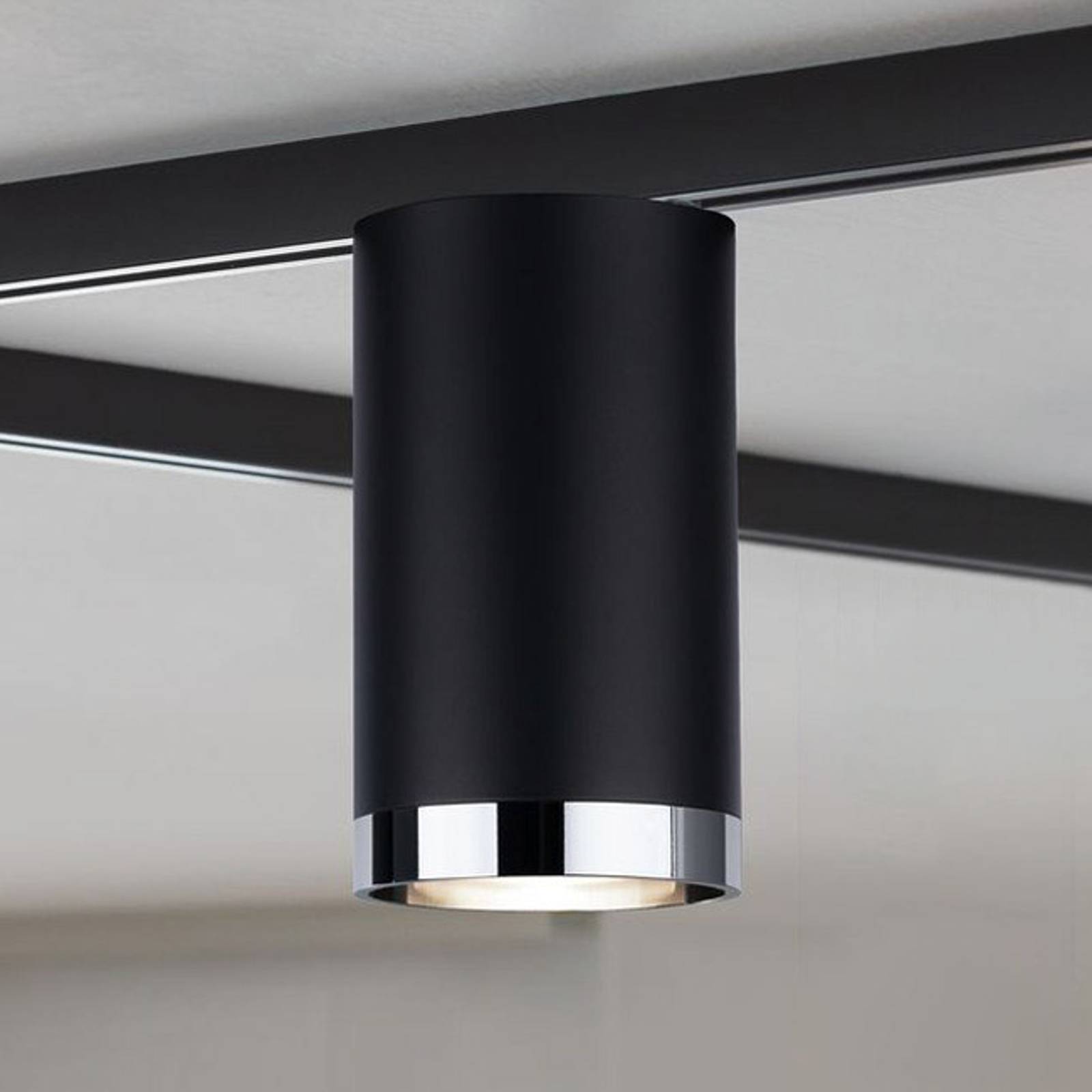 Svítidlo Paulmann černá matná/chrom plast/kov