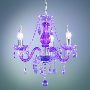 Svítidlo Reality Leuchten chrom/fialová kov/akryl