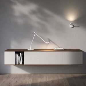 Svítidlo Rotaliana bílá/černá hliník/polykarbonát/textil