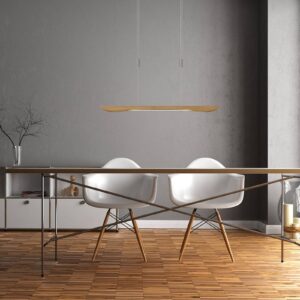 Svítidlo Rothfels dub přírodní/niklová matná dub/hliník/ocel/mosaz