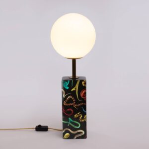 Svítidlo SELETTI černá/multicolor/opál porcelán/sklo/kov