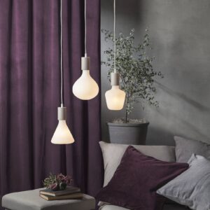 Svítidlo STAR TRADING šedá plast/dřevo