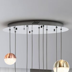 Svítidlo Schuller Valencia bronz/mosaz satinovaná/chrom kov/polykarbonát