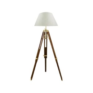 Svítidlo Sea-Club tmavé dřevo/mosaz/krémová dřevo/mosaz/juta/plast