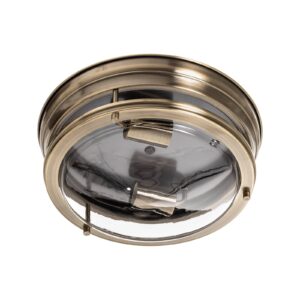 Svítidlo Searchlight starožitná mosaz/čirá kov/sklo