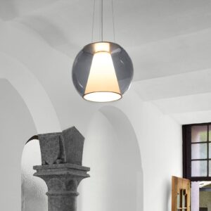 Svítidlo Serien Lighting modrá-transparentní/hliník lesklý sklo/polykarbonát/hliník