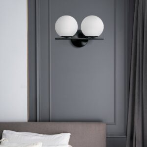 Svítidlo Sforzin černá/bílá kov/sklo