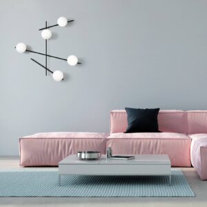 Svítidlo Sforzin černá/bílá kov/sklo