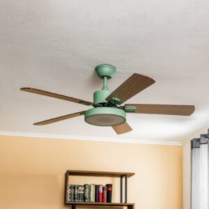 Svítidlo Starluna zelená/dřevo světlé železo/akryl/překližka