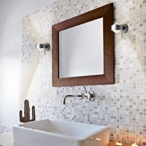 Svítidlo Top Light chrom matný kov/sklo