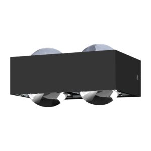 Svítidlo Top Light černý/chrom/čirý kov/sklo