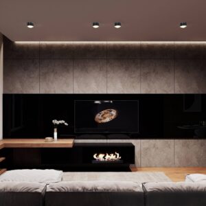 Svítidlo Top Light antracit matný/chrom/čirá hliník/zinek/sklo