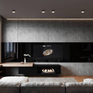 Svítidlo Top Light matná černá/chrom/čirá hliník/zinek/sklo