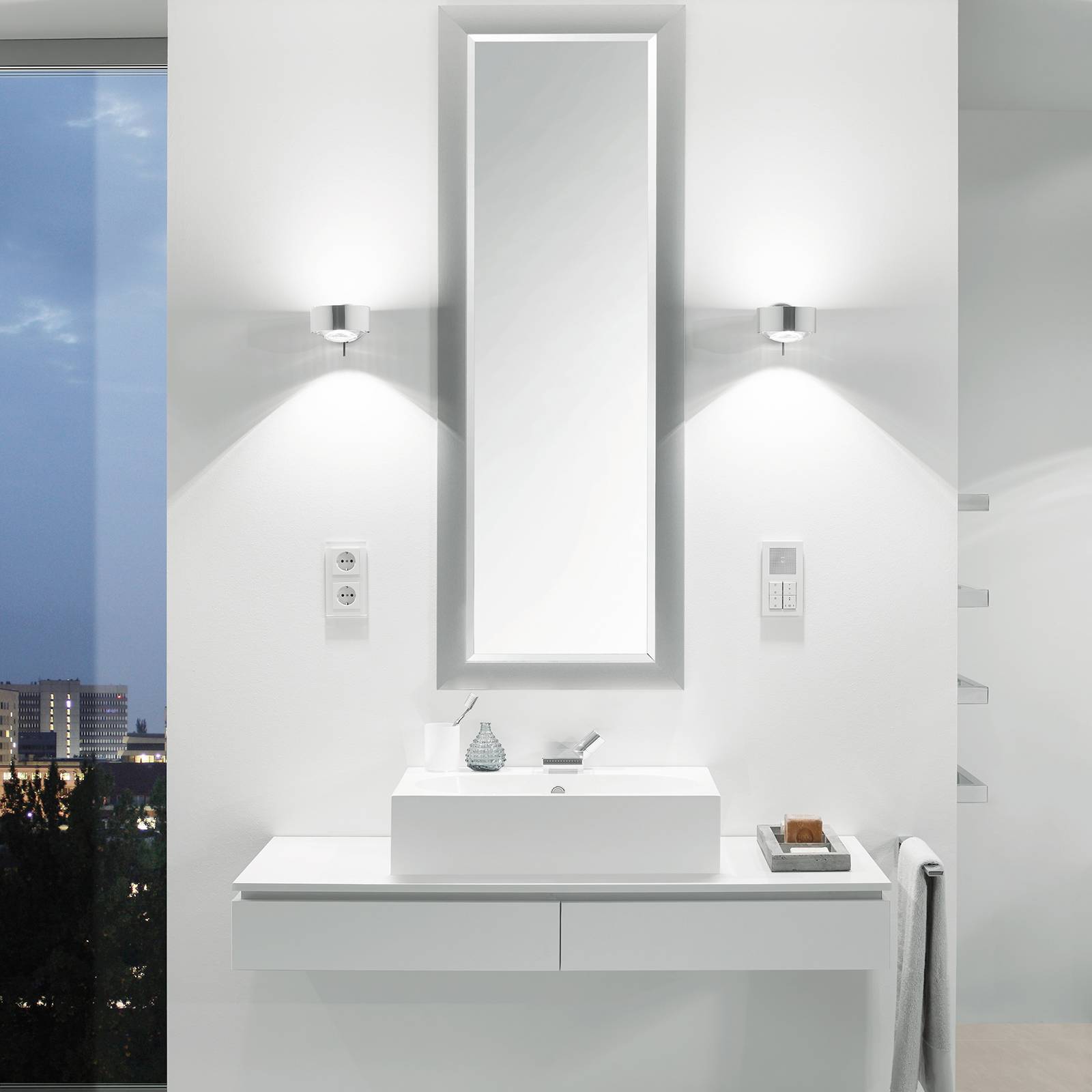 Svítidlo Top Light chrom/čirý hliník/zinek/sklo