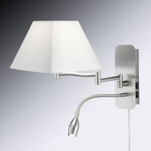 Svítidlo Trio Lighting niklová matná kov/textil