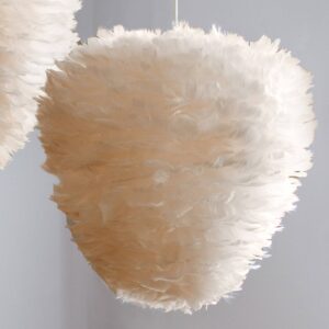 Svítidlo UMAGE světle hnědá husí peří/papír/ocel