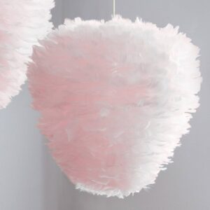 Svítidlo UMAGE růžový husí peří/papír/ocel