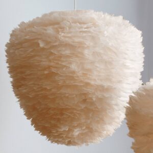 Svítidlo UMAGE světle hnědá husí peří/papír/ocel