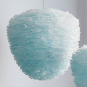 Svítidlo UMAGE světle modrá husí peří/papír/ocel