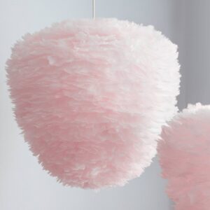 Svítidlo UMAGE růžový husí peří/papír/ocel