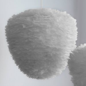 Svítidlo UMAGE světle šedá husí peří/papír/ocel