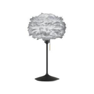 Svítidlo UMAGE světle šedá/černá husí peří/hliník/lepenka