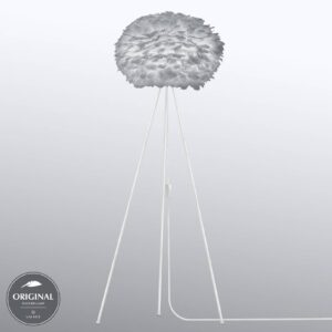 Svítidlo UMAGE světle šedá/bílá husí brka/hliník/papír