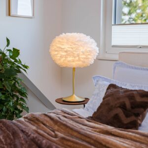 Svítidlo UMAGE bílá/kartáčovaná mosaz husí brka/papír/hliník/ocel/dřevo/plast