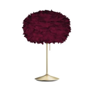 Svítidlo UMAGE červená/mosaz kartáčovaná husí peří/papír/hliník/ocel/plast