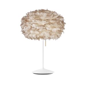 Svítidlo UMAGE světle hnědá/bílá husí peří/papír/hliník/ocel/plast