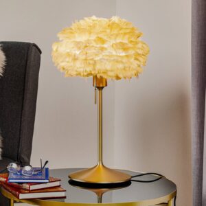 Svítidlo UMAGE hnědá/kartáčovaná mosaz husí brka/papír/hliník/ocel/dřevo/plast