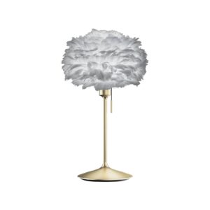 Svítidlo UMAGE světle šedá/mosaz kartáčovaná husí peří/ocel/lepenka