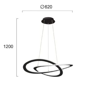 Svítidlo Viokef černý/bílý plast/hliník