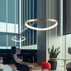 Svítidlo Viokef zlatý/bílý hliník