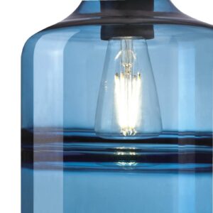 Svítidlo Westinghouse safírově modrá/matná černá sklo/kov