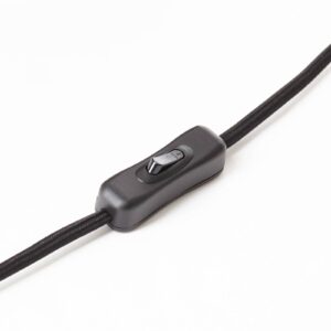 Svítidlo Brilliant černá/přírodní/šedá textil/vodní hyacint/kov