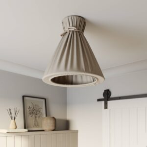 Svítidlo Envostar ecru/béžová bavlna/kov