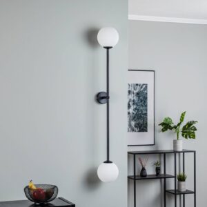 Svítidlo Euluna černá/bílá kov/sklo matované