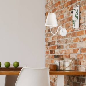 Svítidlo Euluna bílá ocel/tkanina