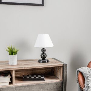 Svítidlo Euluna černá/bílá ocel/tkanina