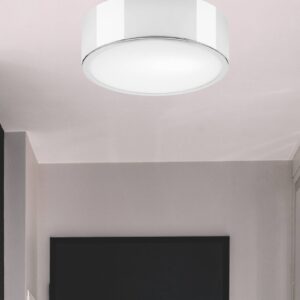 Svítidlo Euluna chrom/bílý kov/sklo