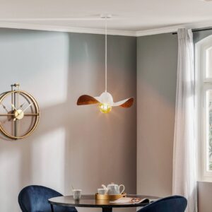 Svítidlo Euluna bílá/měď kov/textil/plast/minerální materiál