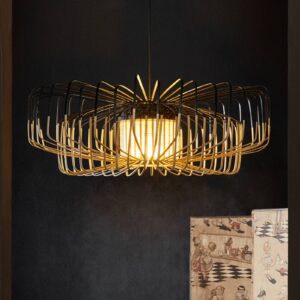 Svítidlo Forestier černá/přírodní bambus