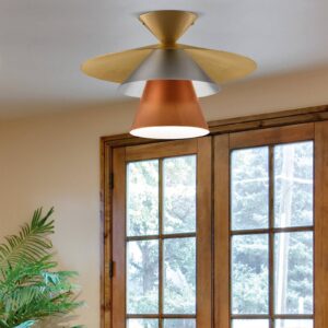 Svítidlo Lam lístkové zlato/stříbro/měď kov