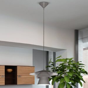 Svítidlo Lam světle šedá matná kov