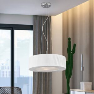 Svítidlo Lam šedý/bílý bavlna/ocel