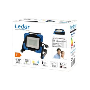 Svítidlo Ledino černá/modrá hliníkový tlakový odlitek/bezpečnostní sklo